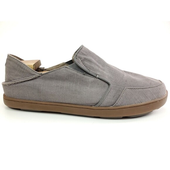 Olukai Nohea Twill Slip-On Shoes Men’s Size 11.5 M Gray 10178-9C9C main image 9